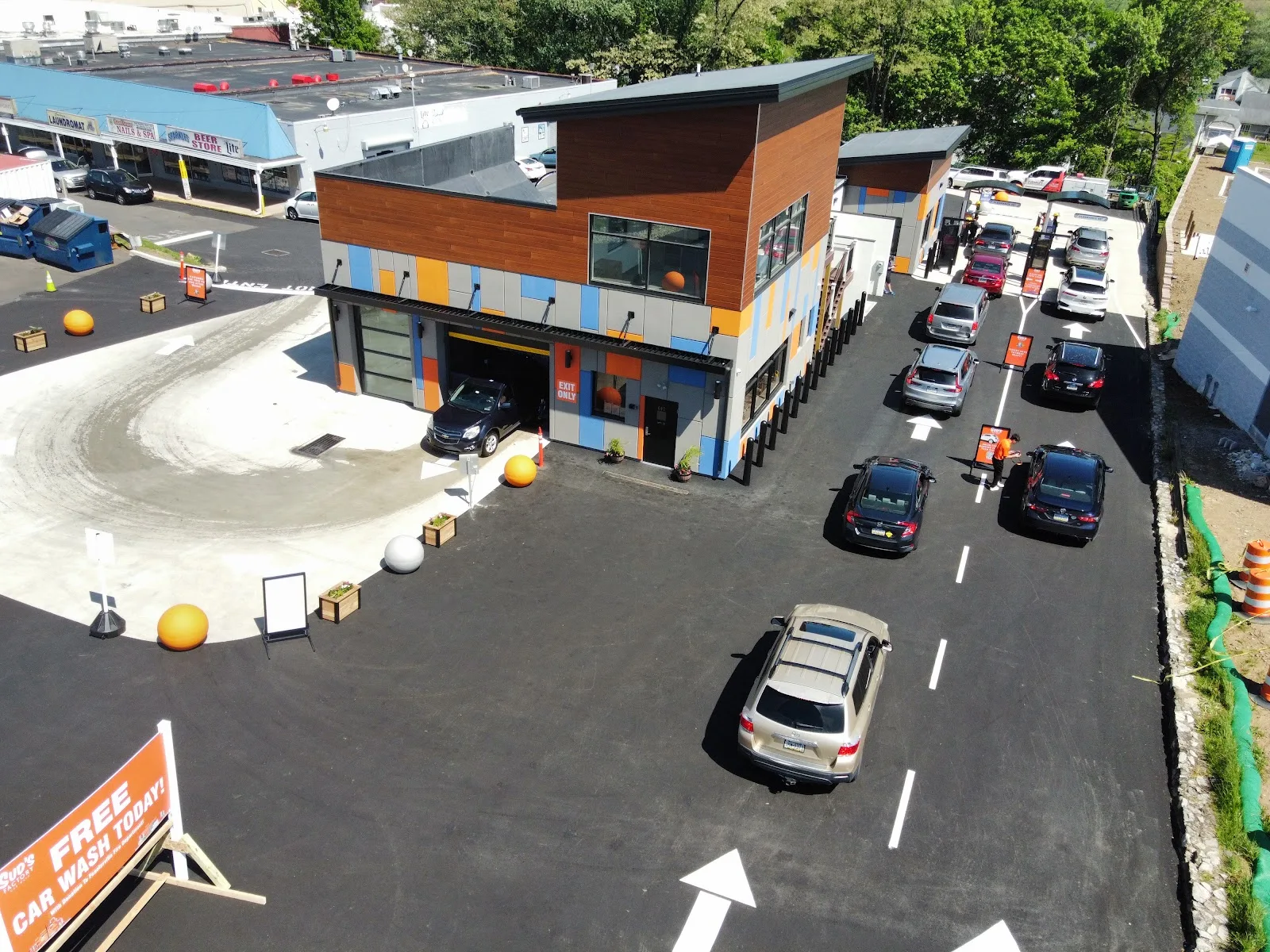 Philly Car Wash Factory — Feasterville location aerial view, Buck Center, Bustleton Pike